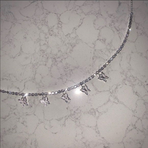 3/$35 Butterfly Y2K Sparkly Choker - Picture 3 of 4